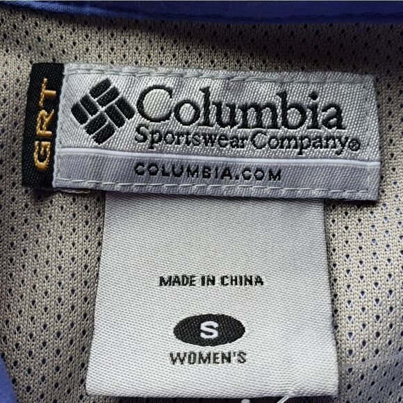 🔹️Columbia GRT Periwinkle Buttoned Front Adjustable Long Sleeve Top Small - Picture 11 of 14